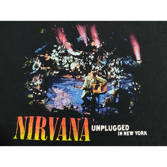 Nirvana “Unplugged in New York” T-Shirt – Men’s XL, Black Graphic Band Tee - Picture 5 of 9